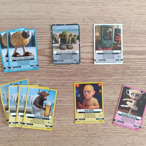Italian Brainrot Cards used, mixed condition