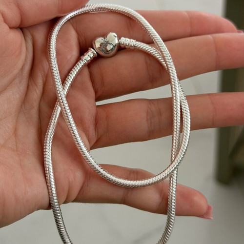 Pandora silver necklace 925 new, gray