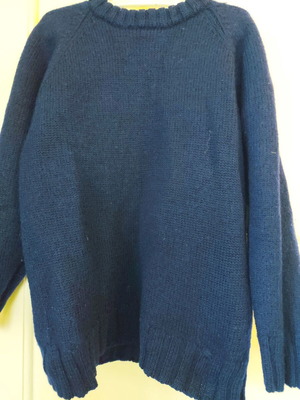 WoolOvers wool sweater used, navy blue, size S