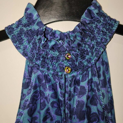 Lussile silk top like new, blue, size XL