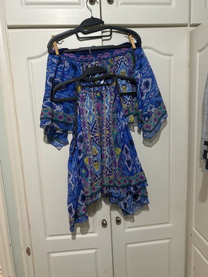 Zara 2-Piece Coordinate Set Ikat Print size M like new