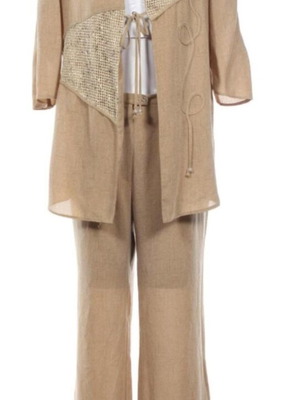 Women's summer suit, beige, size M