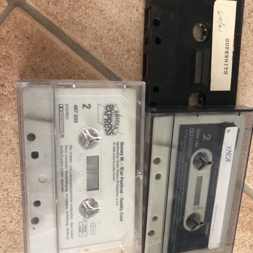 Music cassette tapes used, 80 pieces, laiko and rock
