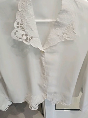 Silk women's blouse like new, white