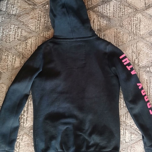 Superdry hoodie jacket used, slim fit, size XS/S, blue and pink