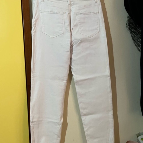 Stradivarius mom regular fit white jeans like new, size XL