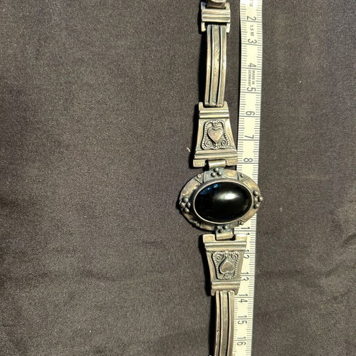 Vintage 925 silver set bracelet and clip-on earrings used