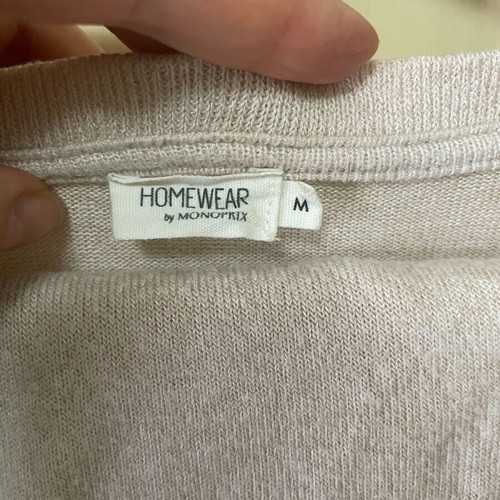 Monoprix Homewear set like new, beige, 74% viscose