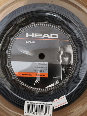 Πλέγμα Head Lynx για ρακέτα τέννις 1.20 mm 200 μέτρα καινούργιο