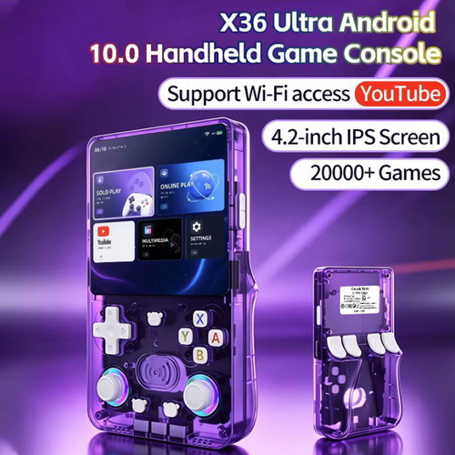 X36 Ultra Retro Handheld Game Console with 4.3" Display and Android 10