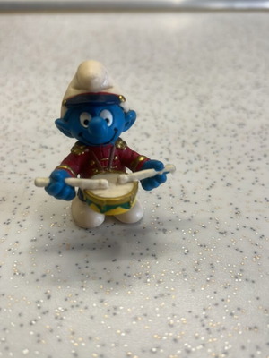 Smurf figure Drummer Schleich used, collectible