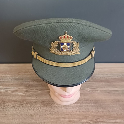 Military cap used, Greek army officer's peaked hat