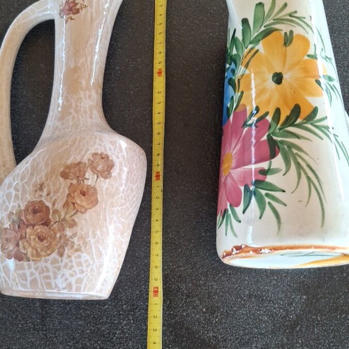 Ceramics used, set of two decorative vases
