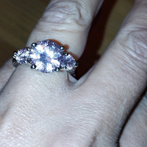 Retro pink ring size 17.7 like new