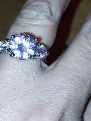Retro pink ring size 17.7 like new