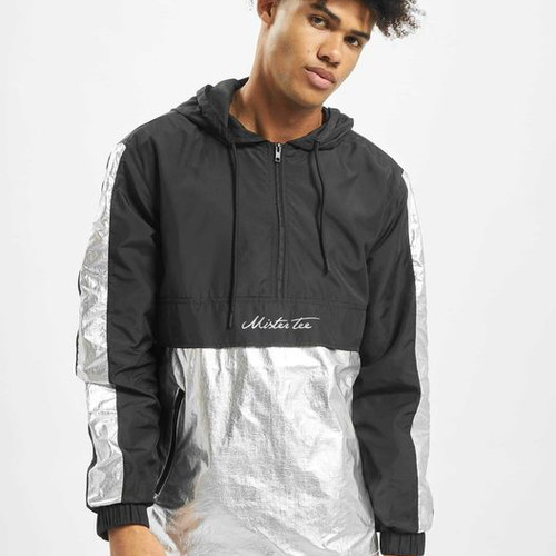 Mister Tee Reflective Windbreaker new, silver, sizes S M XL