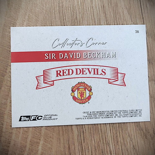 Sir David Beckham Collectors Corner 2025/26 Topps Manchester United Team Set new