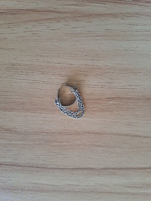 Clip-on earring used with silver chains