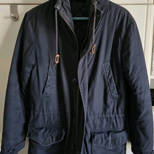 Benetton men's jacket used, blue, size 48, made in Italy