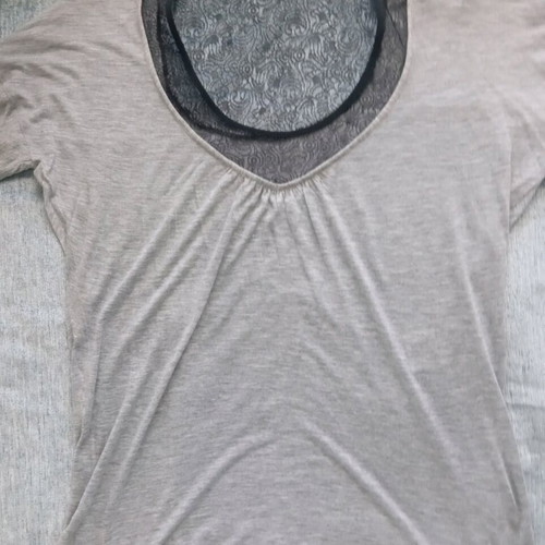 Just Cavalli blouse like new with lace, grey and black, size M