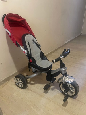 Παιδικό τρίκυκλο ποδήλατο με χειρολαβή γονέα και σκίαστρο μεταχειρισμένο