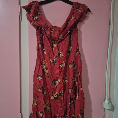 Zara short dress size M like new, red multicolor