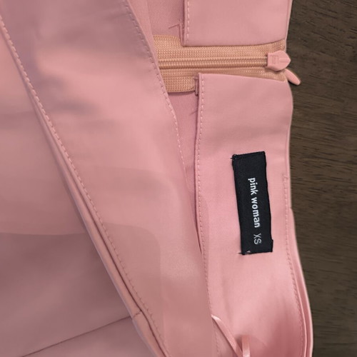 Pink Woman satin skirt new, pink, XS with front slit