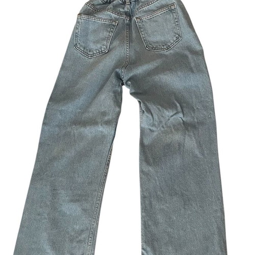 Bershka Wide Leg Jeans S/M Light Blue Washed Denim Like New