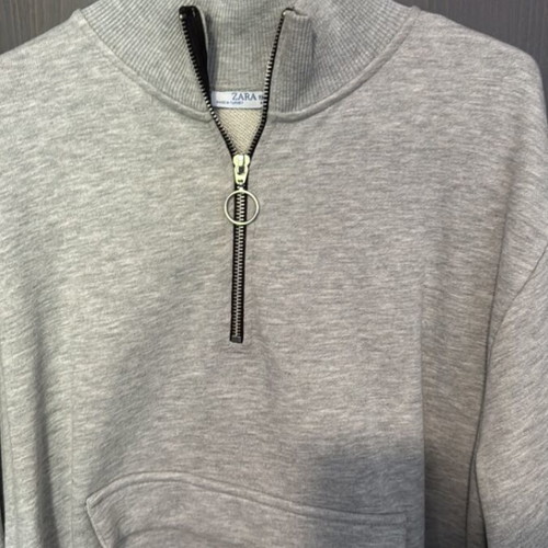 Zara grey cotton dress like new