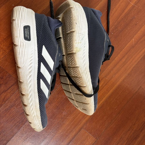Adidas Cloudfoam Comfort trainers, dark navy with white stripes, size EU 41⅓