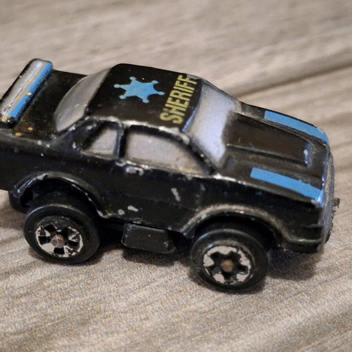 Vintage Micro Machines Sheriff Police Car used, black