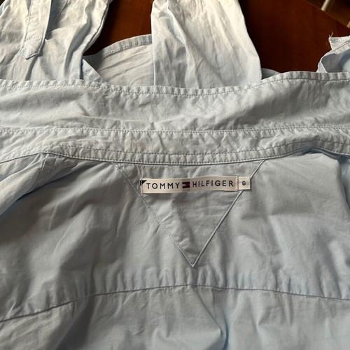 TOMMY HILFIGER, No 6, (XS), women's shirt, classic, sky blue color.