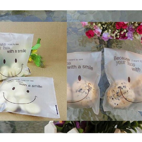 Smile Face cellophane bags 25 pcs new