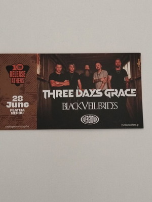 Three Days Grace Release Athens 2026 commemorative card new