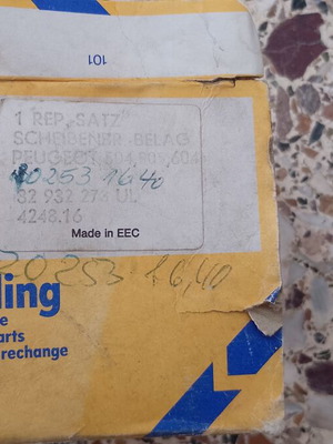 Τακάκια φρένων Girling για Peugeot 504, 505, 604 καινούργια, κωδικός 4248.16