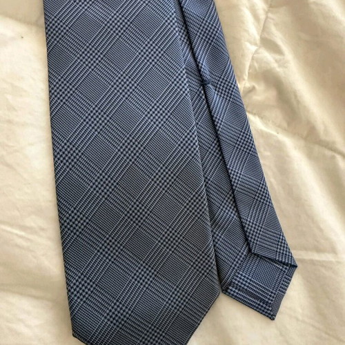 Massimo Dutti tie like new, blue with checkered pattern