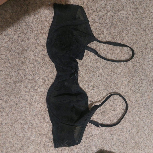 La Perla black transparent bra with underwire, new, unpadded