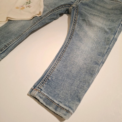 Baby girl set 6-9 months 74cm C&A lace t-shirt and Zara jeans new