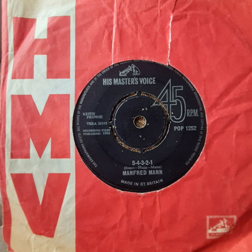 Manfred Mann 5-4-3-2-1 / Without You μεταχειρισμένο UK 7" single