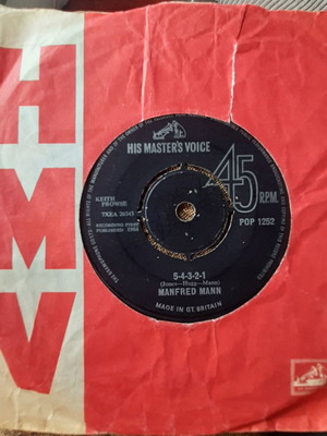 Manfred Mann 5-4-3-2-1 / Without You μεταχειρισμένο UK 7" single