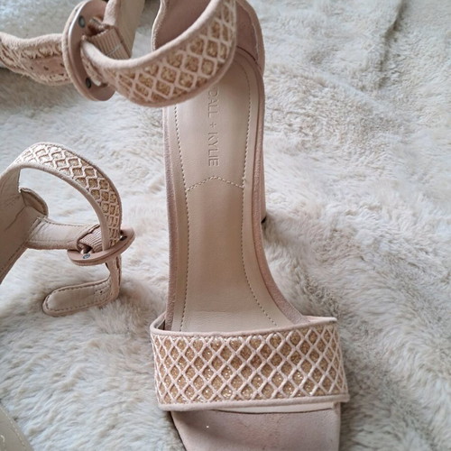 Kendall + Kylie nude sandals size 36.5 used, 10 cm heel