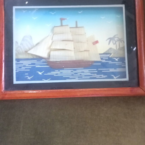 Vintage 3D framed art like new, 24x18 cm
