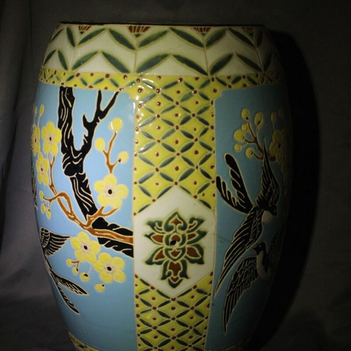 Antique porcelain garden stool, new