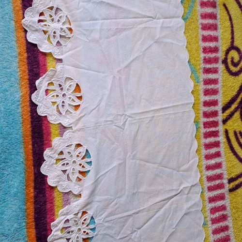 Cutwork doily used, dimensions 36x75