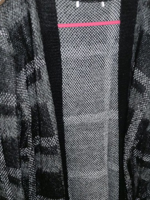 Wool cardigan used, one size, gray-black