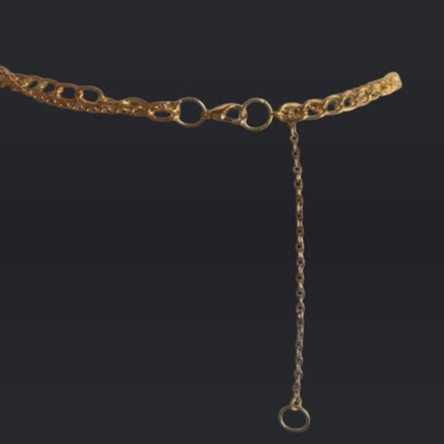 Double necklace with traditional coins new, gold color