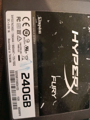 Kingston HyperX Fury 240GB SSD used, MLC Endurance, 92% health