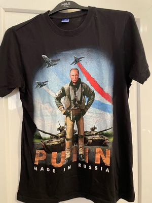 T-shirt Putin - Top Gun μεταχειρισμένο, μαύρο, μέγεθος 50