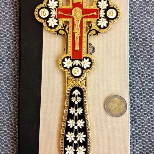Blessing and Sanctification Cross new, bronze with enamel