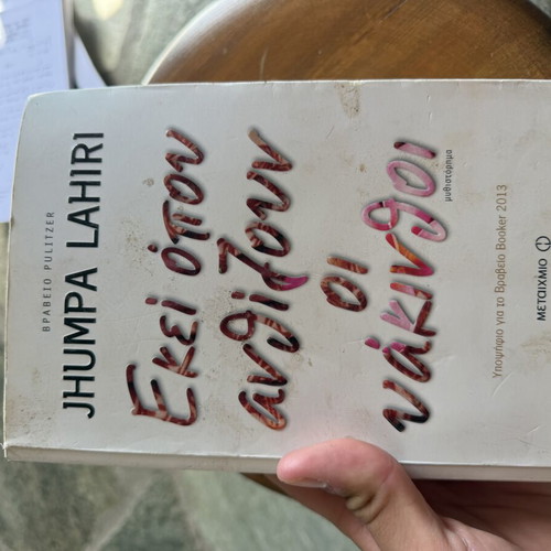 Ekoi pou anthizoun oi yiakinthoi novel used, Greek